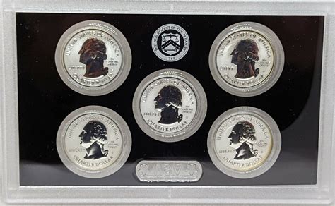 S Us Mint Silver Reverse Proof Set Coins W Box Coa Ebay