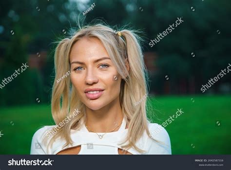Blonde Model Sexy Cheerleader Portrait Beautiful Stock Photo Shutterstock
