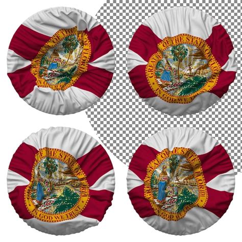 Premium Psd State Of Florida Flag Round Shape Isolated Different