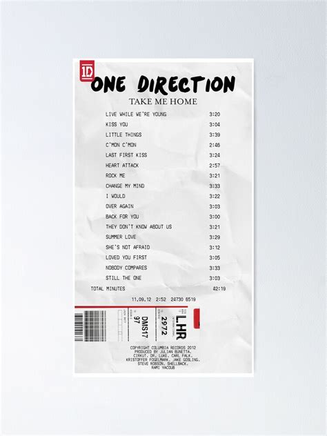 Album Receipt Poster By Jennagardnerr Redbubble