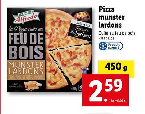 Promo Pizza Munster Lardons Alfredo Chez Lidl Icatalogue Fr