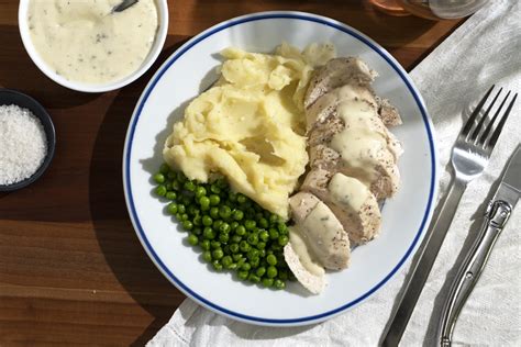 Meal Card Baked Lemon Herb Chicken With Truffle Mashed Potatoes Recette Magazine