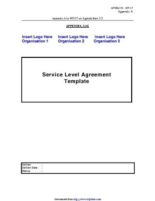 Service Level Agreement Template Pdfsimpli