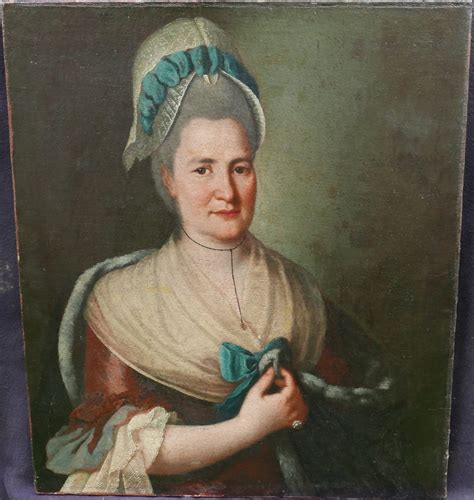 Proantic Portrait De Femme La Coiffe Epoque Louis Xvi Huile Toile