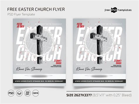 Free Easter Church Flyer Template On Behance