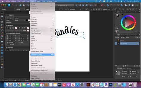 How To Curve Text In Affinity Designer Design Talk