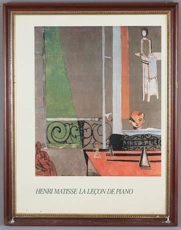 HENRI MATISSE Según Póster La lección de piano Arte Obra gráfica