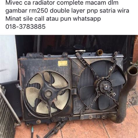 Mivec Radiator Untuk Satria Wira Putra Double Layer Complete Fan Auto