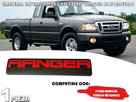 Emblema Lateral Ford Ranger Rojo Negro Derecho MercadoLibre