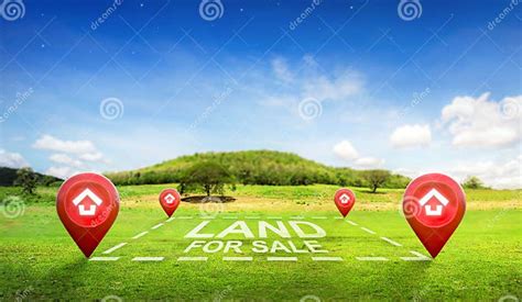 Land Plot Management Real Estate Concept With A Vacant Land On A Green Field Available For