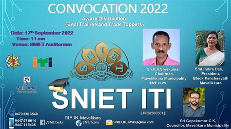 SNIET Private ITI PR32000201 Convocation Ceremony Of NCVT 2020