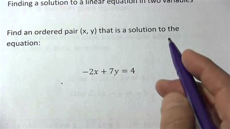 Linear Equation Problems With Solution