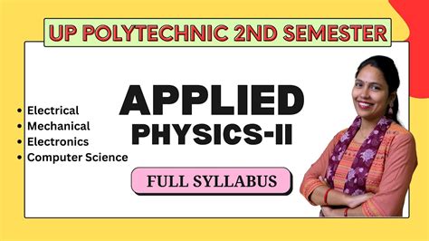 Up Polytechnic Nd Semester Applied Physics Syllabus Upbte Applied