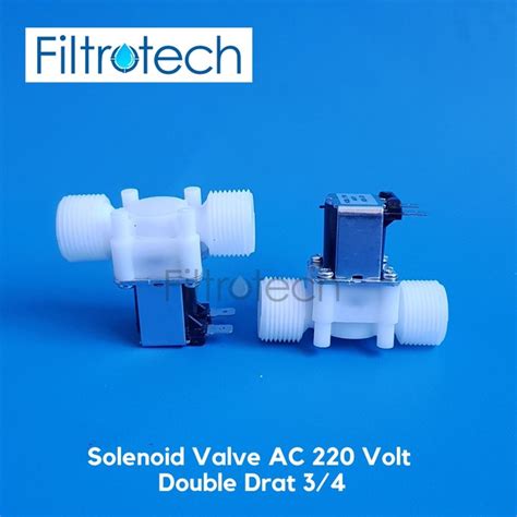 Jual Solenoid Selenoid Valve Plastik Drat 34 220v Shopee Indonesia