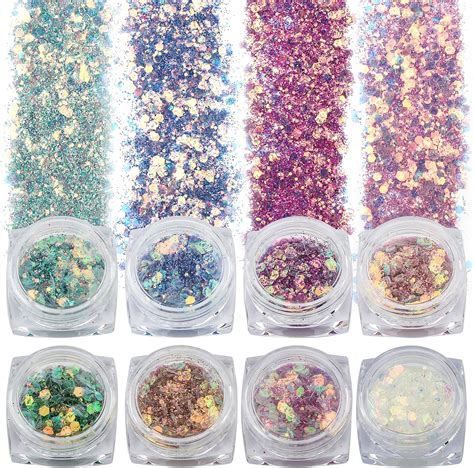 Savita Colors Iridescent Glitter Flakes D Holographic Mermaid Nail