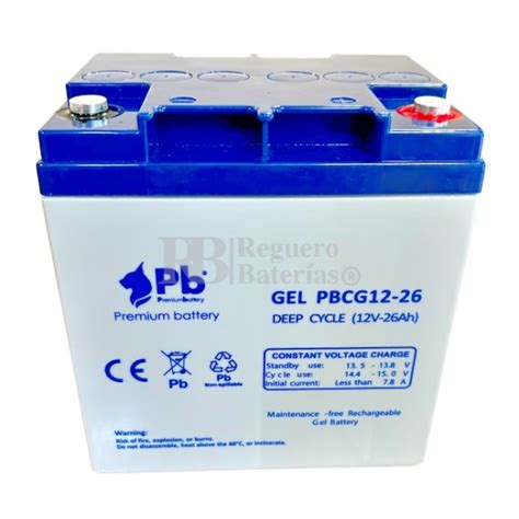 Batería Gel 12 Voltios 26 Amperios formato vertical PBCG12 26