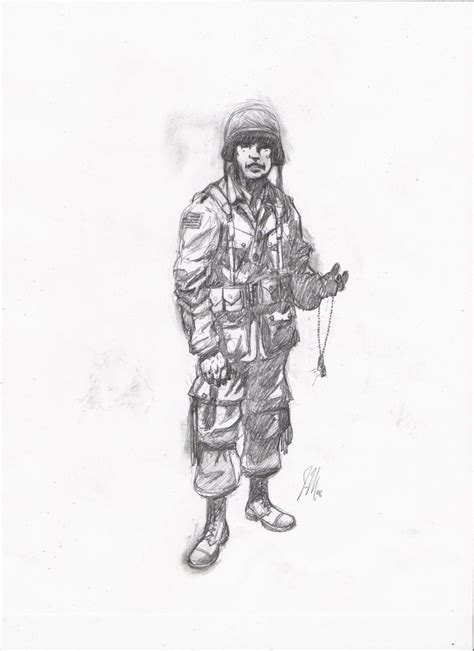 Paratrooper Sketch At Explore Collection Of