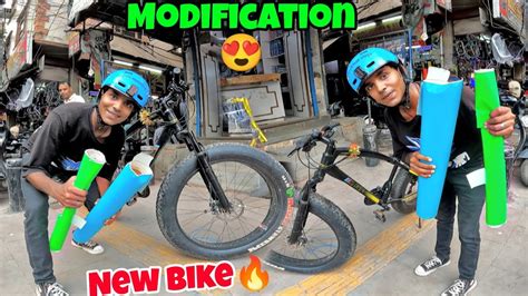 Finally Apni New M Fat Bike Ki Modification Start Hogai New Wrapping