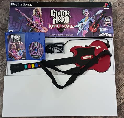 Guitar Hero Rock The 80s Kitara Bundle Käytetty Ps2 Cib Pelimies