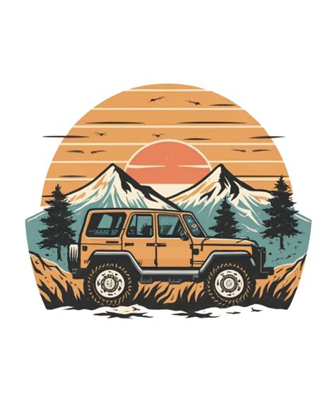 Free Off Road Car Illustration For T Shirt Design 43771366 Png