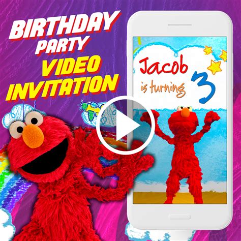 Elmo's World Birthday Party Video Invitation, Elmo's World A - Inspire Uplift