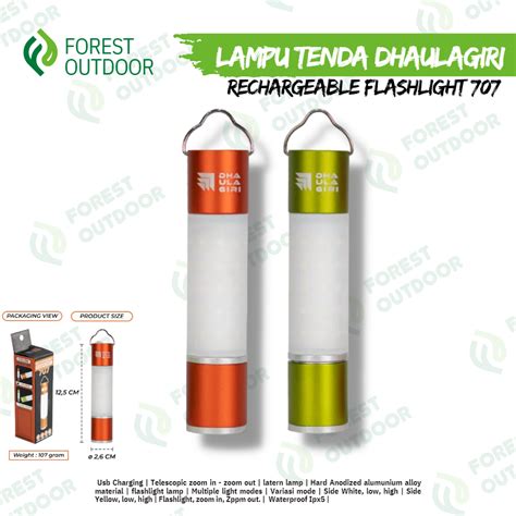 Jual Lampu Tenda Dhaulagiri Rechargeable Flashlight Usb Charging