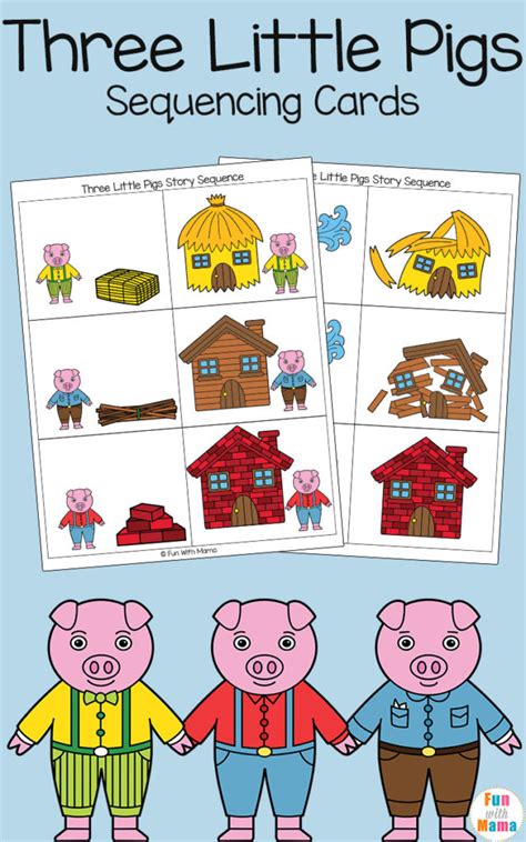 Sequencing Cards From The Three Little Pigs