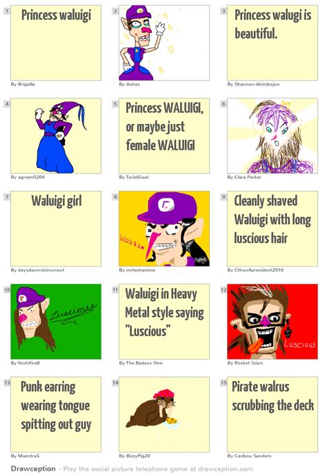 Princess waluigi - Drawception