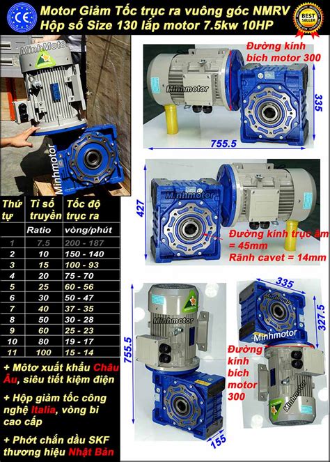 Motor Giảm Tốc Cốt Âm 7 5kw 10hp Động Cơ Giảm Tốc Cốt Âm 7 5 Kw 10 Hp