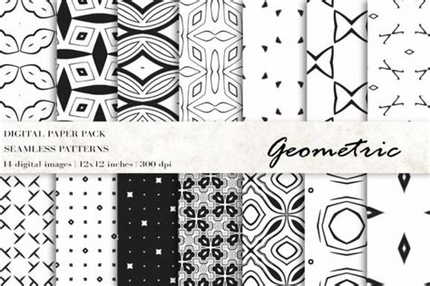 Geometric Digital Papers Graphic By Bonadesigns · Creative Fabrica