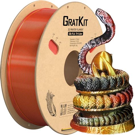 Amazon Gratkit Silk Tri Color Pla Filamentcoextrusion Pla