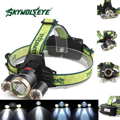 SKYWOLFEYE Waterproof Headlight LED Rechargeable 18650 Headlamp 1000LM