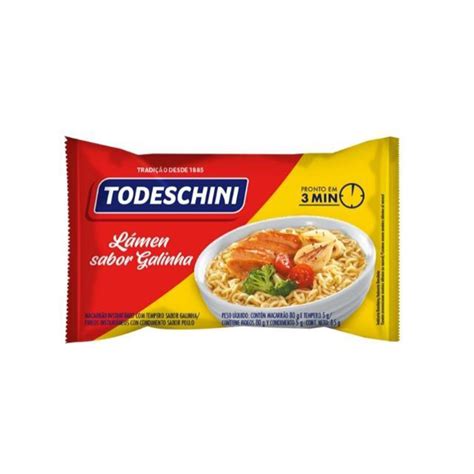 Macarrão Instantâneo Lámen Galinha Todeschini 85g Tenda Atacado