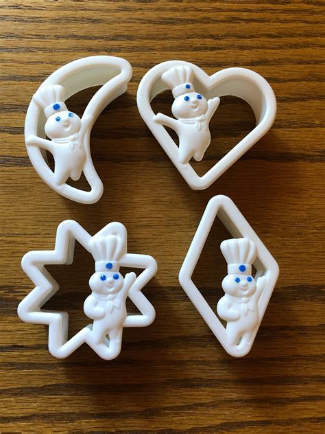 Pillsbury Doughboy Shapes Cookie Cutters Plastic Moon Heart - Etsy