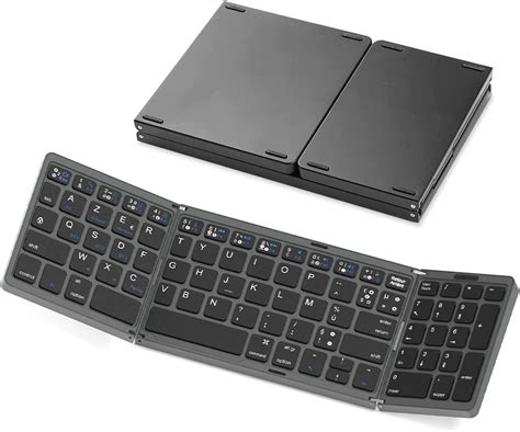 MOSHOU Clavier sans Fil Pliable avec pavé numérique AZERTY Batterie