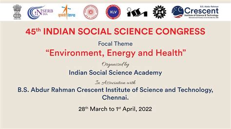 Th Indian Social Science Congress B S Abdur Rahman Crescent