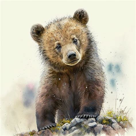 Brown Bear Painting - Wildlife Art