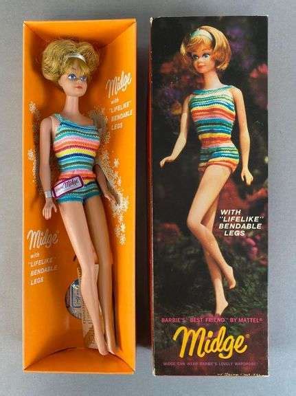 Vintage Mattel Midge Bendable Leg Barbie Fashion Doll Matthew Bullock