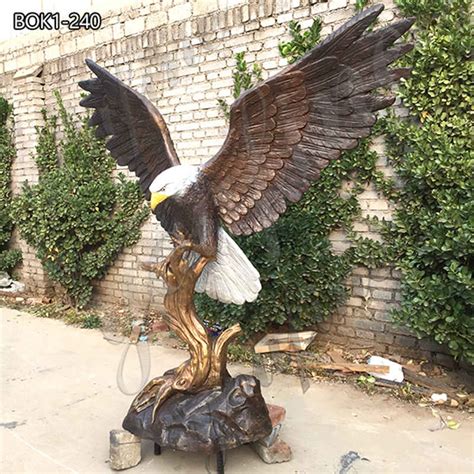 Realistic Large Bronze Eagle Statue Garden Decor Supplier Bok1 240