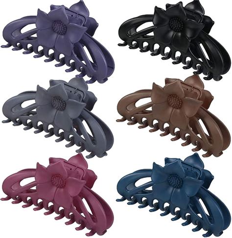 Zoylink Flor Pelo Garra Clips De Moda Hueco Pelo Garra Grande Ba O Clip