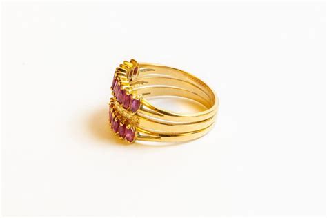 Anillo Oro K Brillantes Y Rub Es Zorrilla