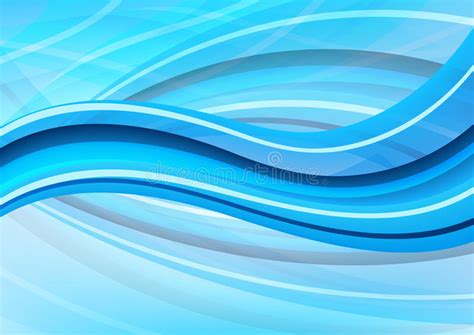 Fundo Das Ondas Do Azul E Do Branco Ilustração do Vetor Ilustração de