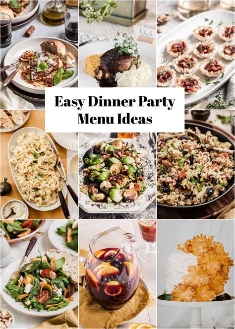 Dinner Party Menu Ideas - Celebrations at Home