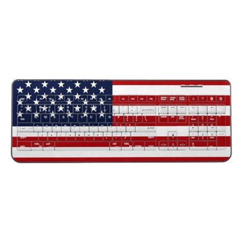 Patriotic American USA Flag Wireless Keyboard Computer Decal, Keyboard ...