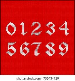 Categoría Knitted numerals de fotos imágenes e ilustraciones