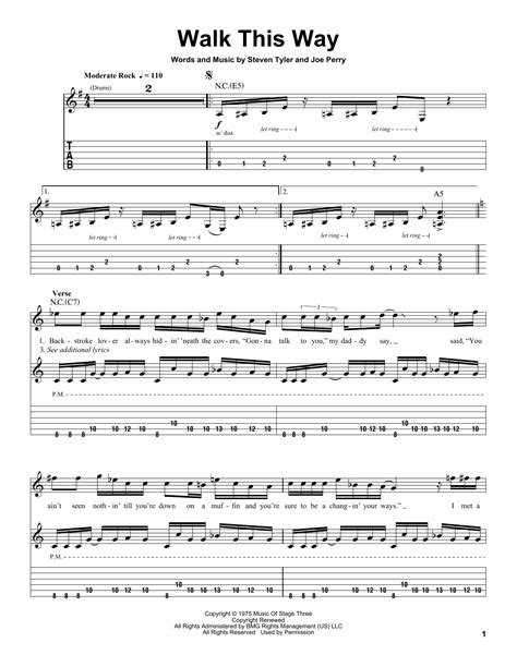 Walk This Way | Sheet Music Direct