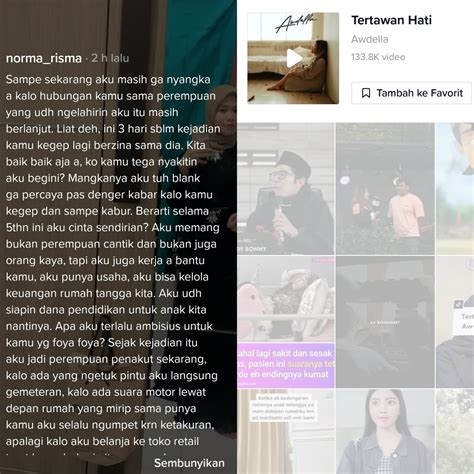 Lirik Awdella Tertawan Hati Backsound Video Viral Norma Risma