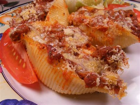 Jumbo Shells Stuffed With Cheese Meat Recipe