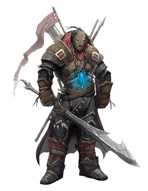 Male Human Masked Fighter Or Vigilante Pathfinder Pfrpg Dnd Dandd 35