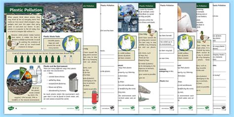 KS2 Reading Comprehension Plastic Pollution Twinkl